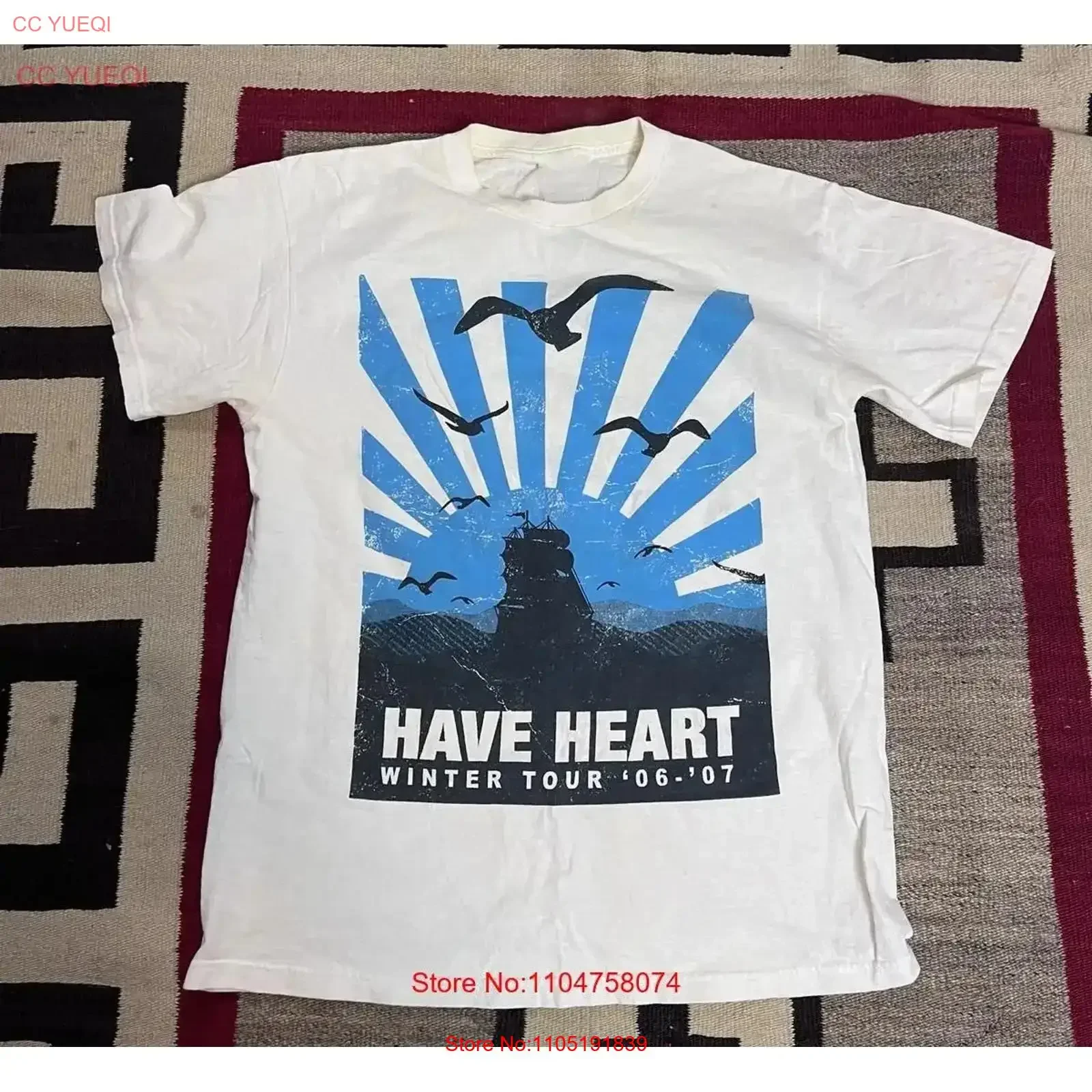 

Винтажная футболка Have Heart Band Winter 2006 2007, белая футболка всех размеров OB366, стираная дизайнерская одежда с графикой, повседневная мягкая винтажная одежда