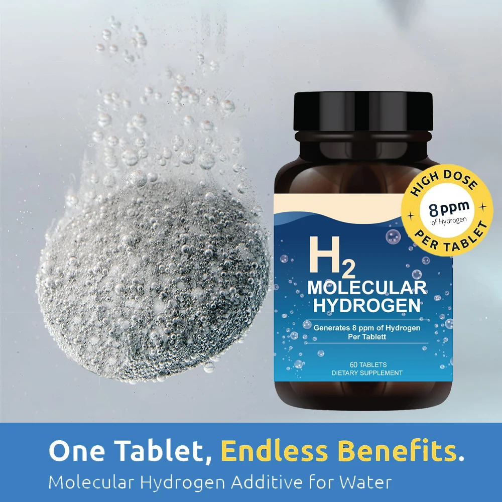 

H2 Molecular Hydrogen Water Tablets with Magnesium, Energy Boost, Keto Antioxidant Drink - Helps Fight Inflammation & Stress