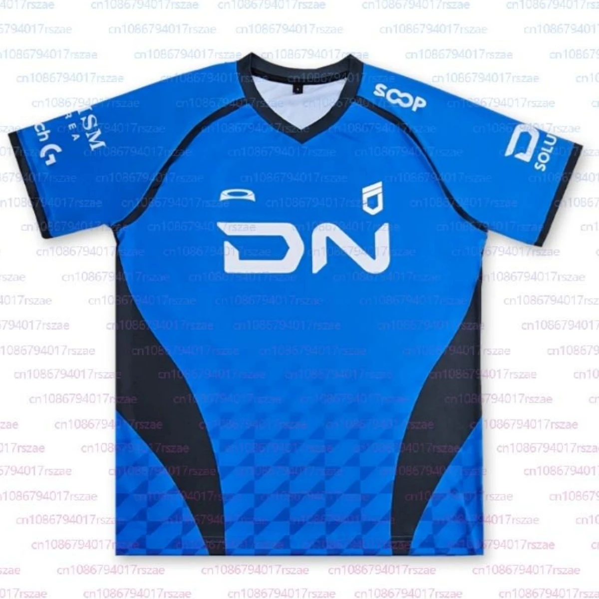 E-sports DN FREECS 2025 جديد PUBG فريق موحد المشجعين الصيف تنفس الخامس الرقبة قمصان قصيرة الأكمام الرجال النساء ملابس رياضية تي شيرت غير رسمي