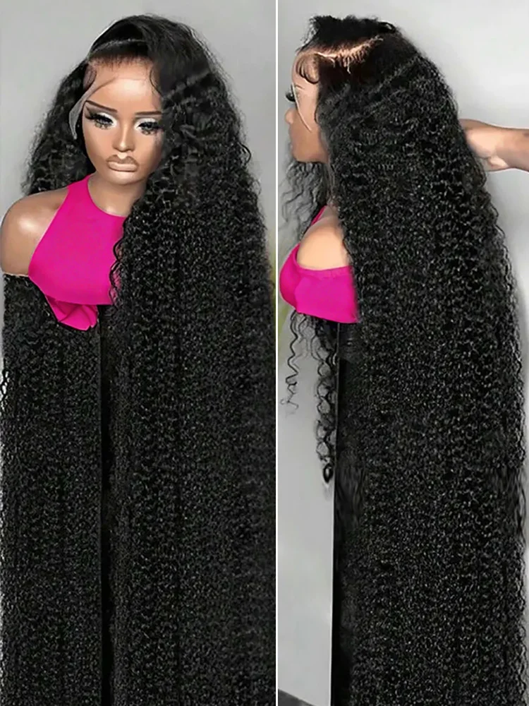 

Парик Bouncy Curlys Lace 13X4 13X6, плотность 250%, 30-40 дюймов, из бразильских натуральных волос, с многослойной прядью 13X6