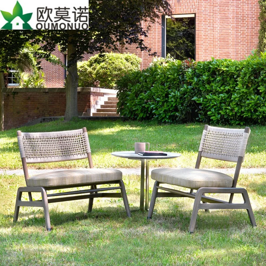 

Outdoor rattan sofa coffee table balcony small table and chairs three-piece