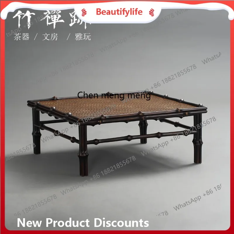 

a38 Новый китайский низкий чайный столик, маленький квадратный столик, дзен, татами, напольный пузырьковый квадратный чайный столик