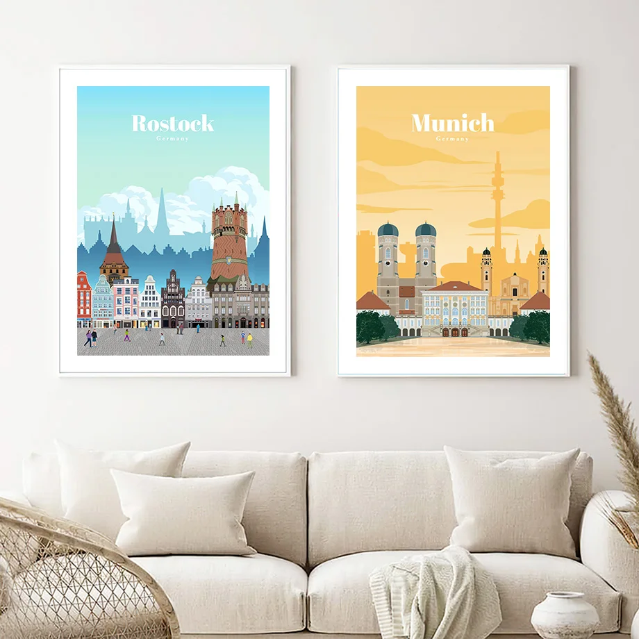 Mapa de la ciudad de Berlín, Alemania, arte de pared nórdico, impresión minimalista, carteles de pintura de diamantes para sala de estar, decoración moderna para el hogar