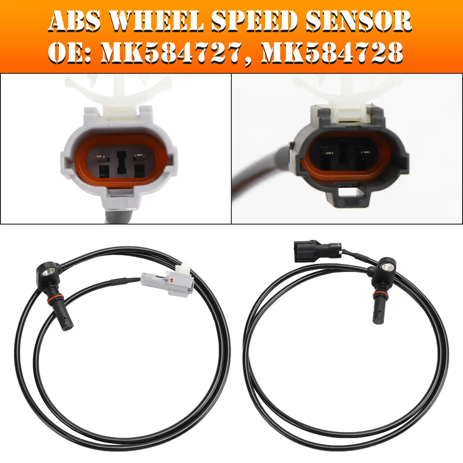 

2Pcs Front Left & Right ABS Wheel Speed Sensor For Mitsubishi Fuso Canter 3.0