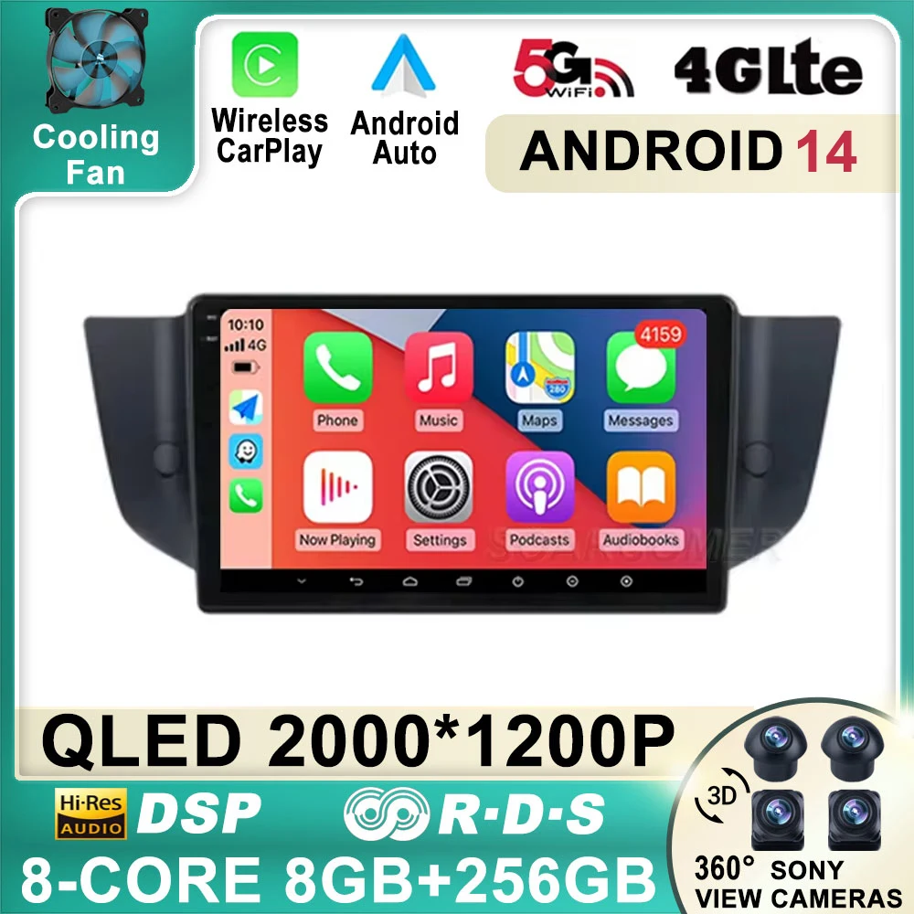 

2K QLED Android 14 Car Multimedia Player For Roewe 550 MG 550 2008-2015 For MG6 2009-2016 Wireless Carplay Auto BT Head Unit