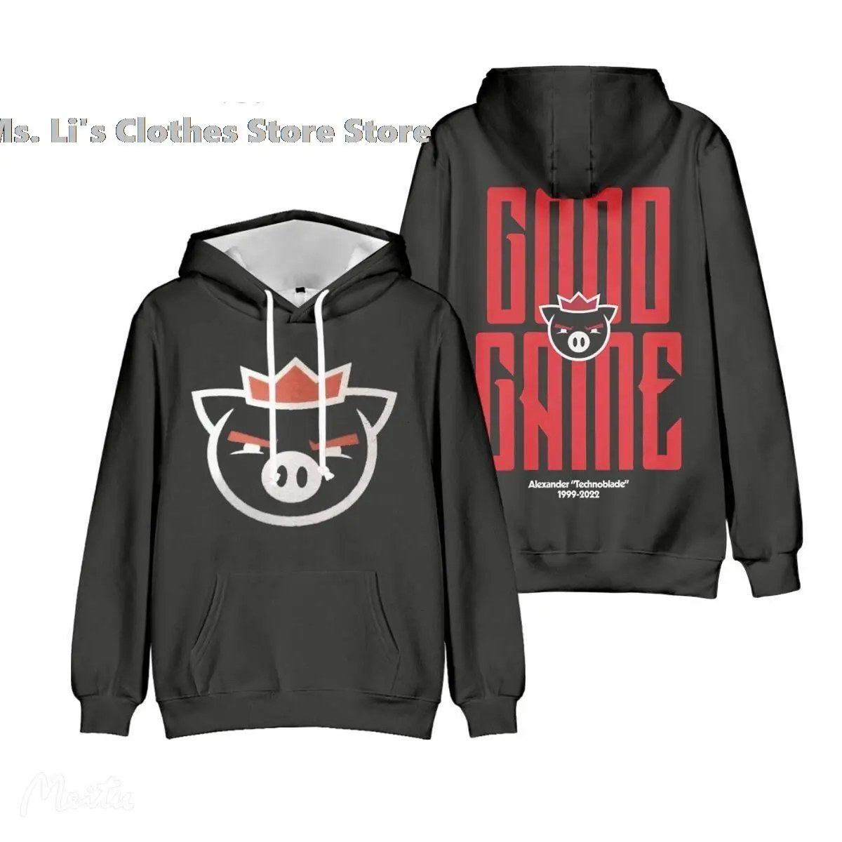 

NEW Technoblade Hoodie 3D Swearshirt Technopig Tops Blood God Clothing Technoblade Miss You Men/women/Kids Pullovers