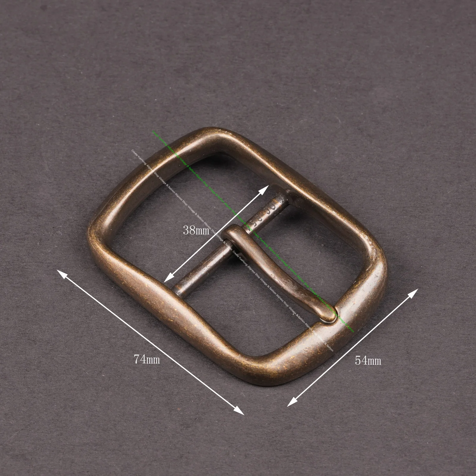 1.5" Antique Brass Belt Buckle Replacement Rectangle Center Bar Metal Buckles for Leather Crafting Belt DIY Hardware Accessory