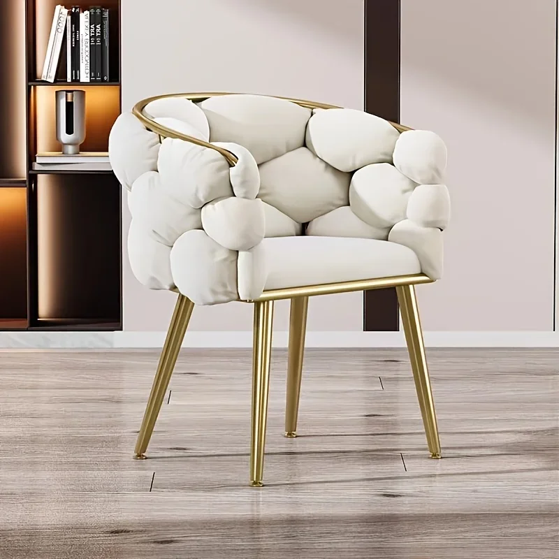 Elegant Girls Dressing Chair, Backrest Chair Perfect for Bedroom Makeup, Business Hospitality, and Dormitory Single Sofa Chair image 3
