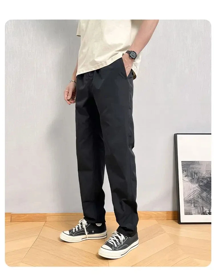 Sommerliche dünne Cargohose für Herren, lässige, schmal zulaufende Hose mit Reißverschlusstaschen, schnell trocknende Streetwear-Hose für den täglichen Gebrauch im Freien, S-3XL – Detail 6