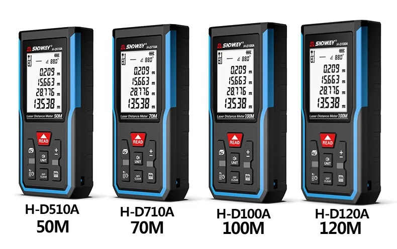 SNDWAY H-D120A Laser rangefinder infrared electronic ruler hand-held measuring room instrument high-precision laser rangefinder