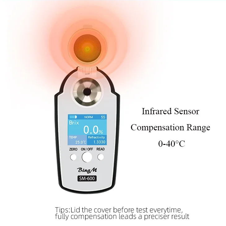 SM-600 wasserdichtes Brix-Meter 0-100% Brix-Refrakto meter für den Zucker test