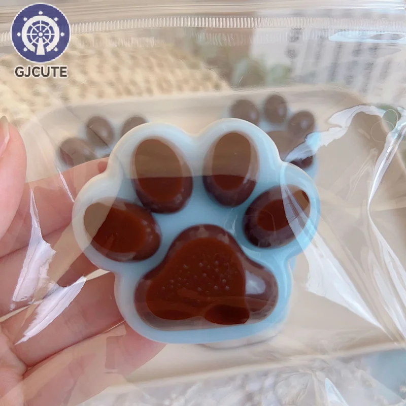 Soft Chocolate Cat Paws Stress Relief Decompression Toys Slow Rebound Pinching Cat Paw Toy Fidget Toy Kids Gifts