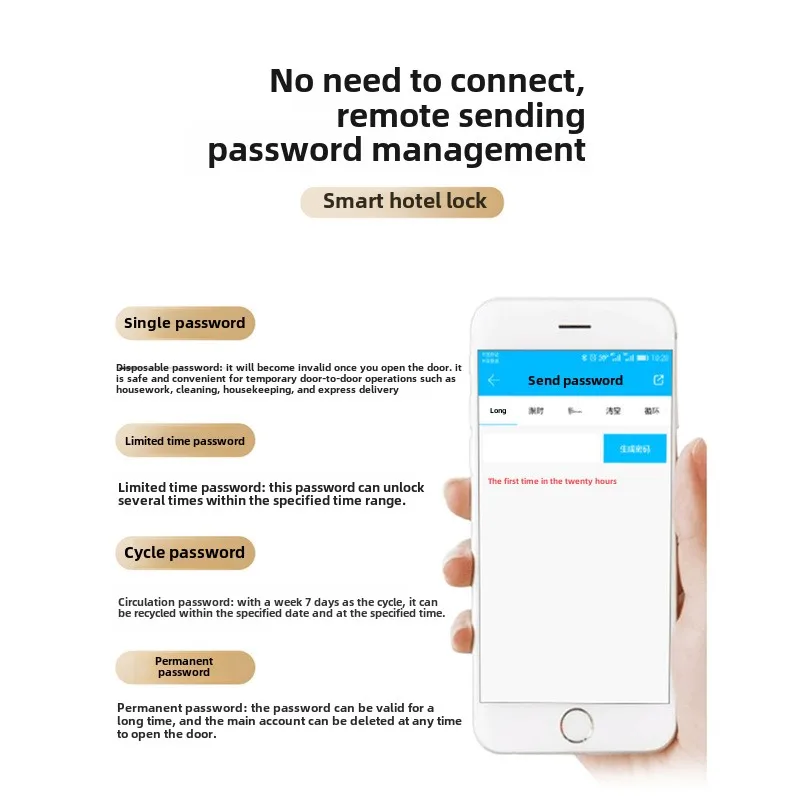 Hotel Split Lock Apartment Wooden Door Split Card Lock Apartment APP Password  Hotel Smart Lock