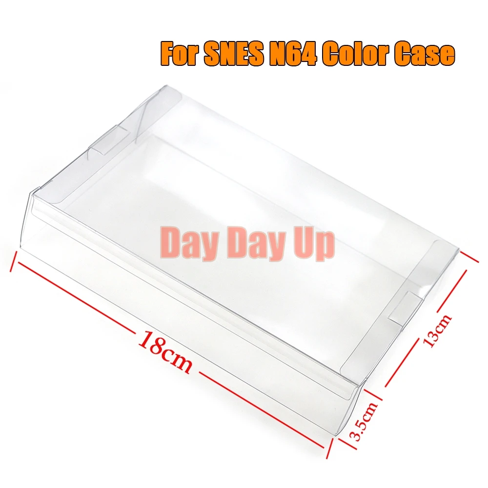 2PCS Clear transparent for SNES For N64 Game box Protector Case CIB games plastic PET Protector for Nintendo game boxes