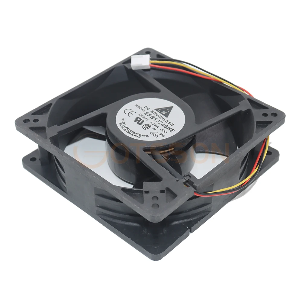 Delta Electronics EFB1324SHE T7NQ DC 24V 1.38A 120x120x38mm 3-Wire Server Cooling Fan