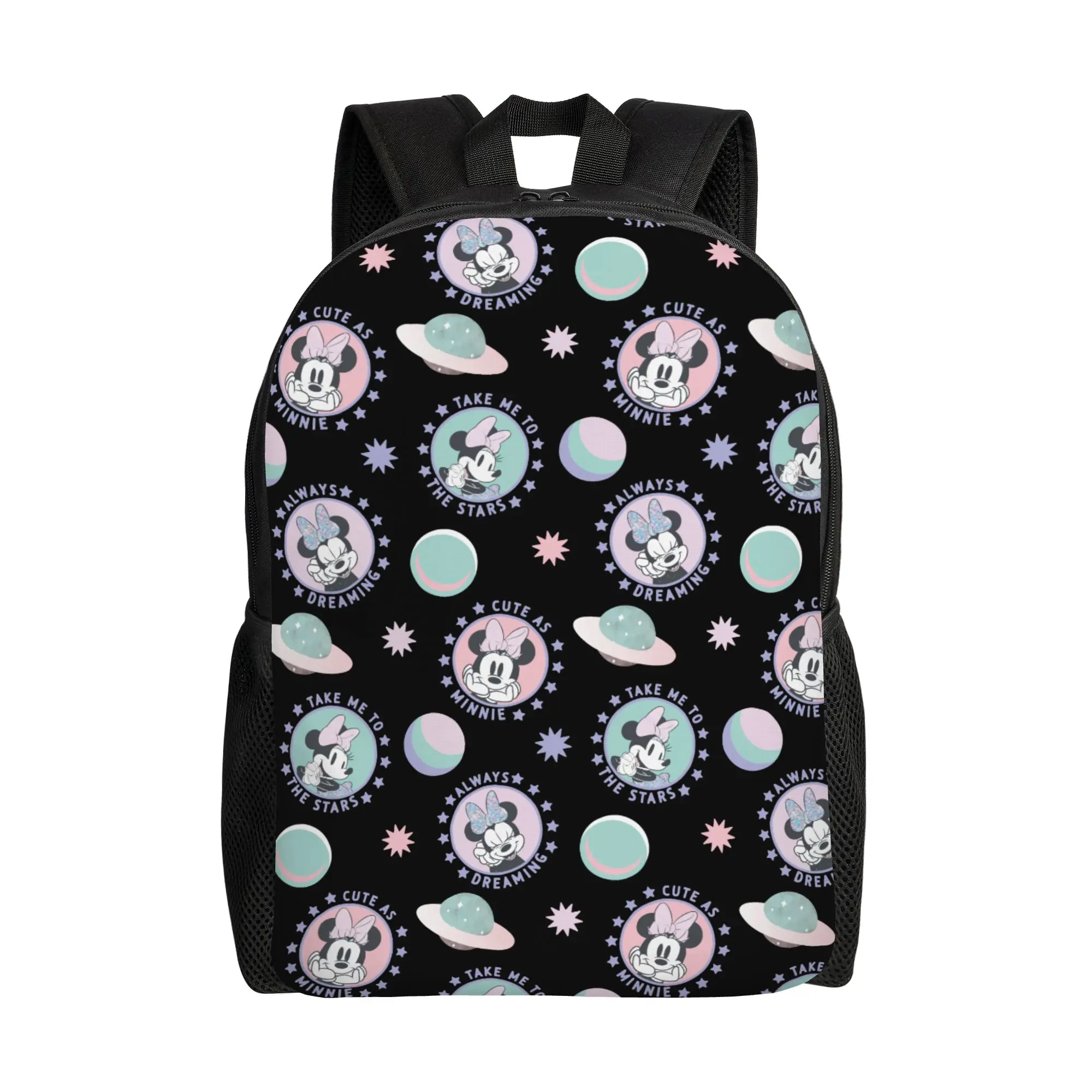 

Cartoon Mickey Mouse Minnie Casual Backpack Lightweight Student Work Daypack for Men Women College Shoulder Bag