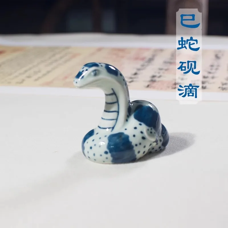 Vintage Ceramic Water Dropper Cute Animal Design Inkstone Water Container for Calligraphy & Painting, Brush Pen Art Supplies view 3