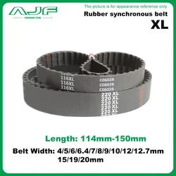 XL Timing Belt number 114XL~150XL Width 4/5/6/6.4/7/8/9/10/12/12.7/15/19/20mm XL Rubber Closed Loop Synchronous Belt