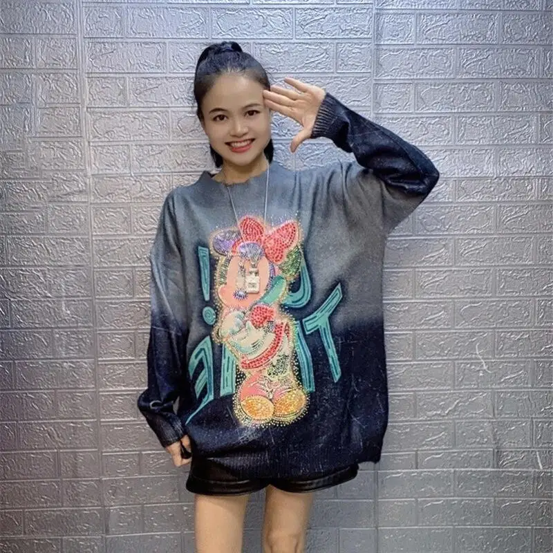 

Warm Kawaii Anime Cartoon Knitwear Pullover - Women's Sweater Tops Women Clothes Soft Cozy Winter Fashion Casual Daily Outfit