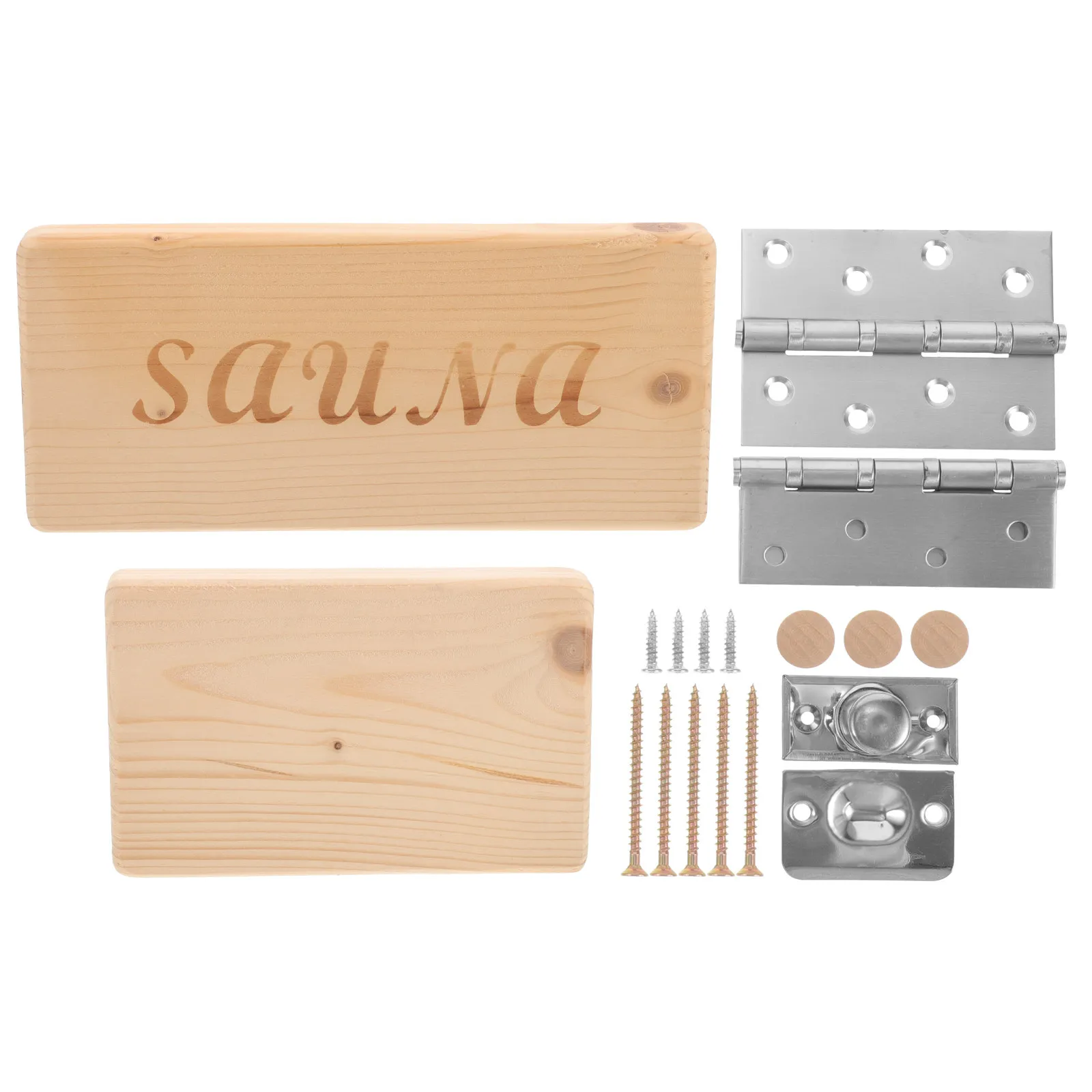 

1Set Rustic Wooden Door Handle for Sauna Room Ergonomic Shape Elegant Finish Heat Humidity Resistant Steam Room Replacement