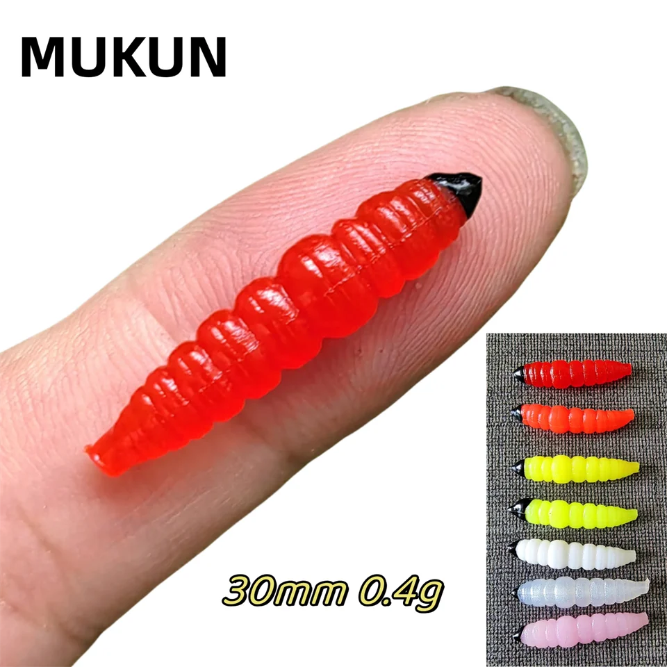 

MUKUN 10PCS Soft Fishing Lure Worms Silicone Baits 0.45g/30mm Artificial Bait Jigging Wobblers Bass Carp Pesca Fishing Tackle