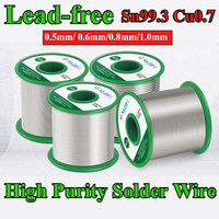 250/100/50/30G Lead Free Solder Wire Tin Sn99.3 Cu0.7 0.5/0.6/0.8/1.0mm Rosin Core Solder Welding Soldering Iron
