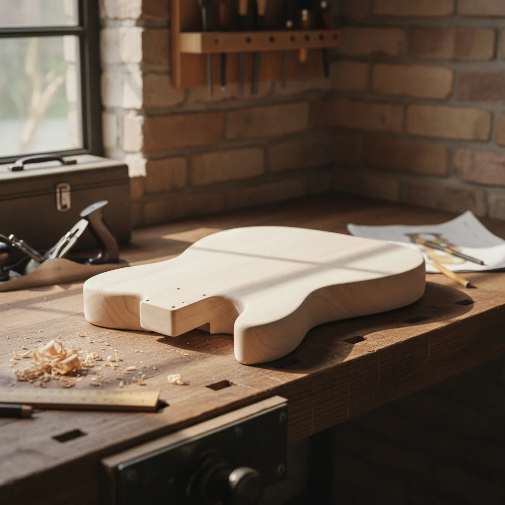 Unbehandelter E Gitarrenkorpus Aus Paulownia Leicht Pre Routed Body Mit Pickup Routes Für Guitar Repair