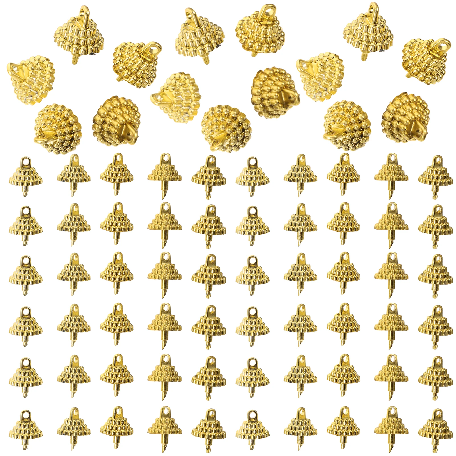 

1 set Christmas Cap Accessories Pendant End Cap Ornament Caps Hangers Topper Decor Creative DIY Props for Xmas Tree Decorations