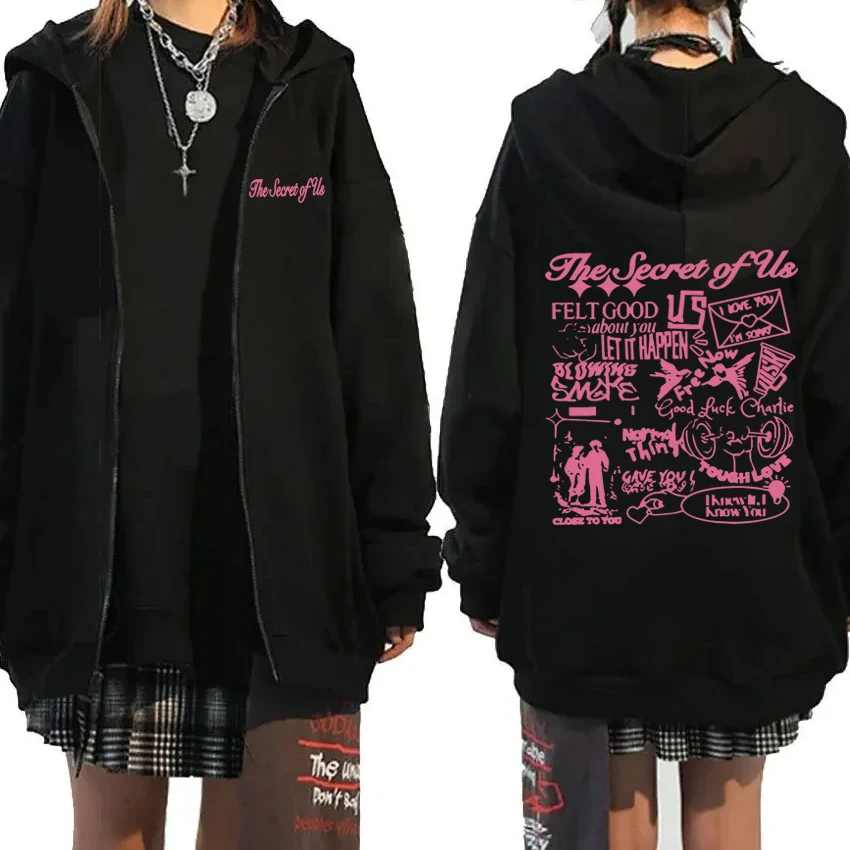 

Singer Gracie Abrams New Album Double Sided print Autumn Winter Zipper Hoodie Unisex fashion Y2k pullovers Men women Fleece Coat