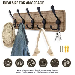 Log Retro-style Coat Hook Solid Wood Coat Hook Behind The Door Coat Hook Wall-mounted Nordic Style Log Coat Hook