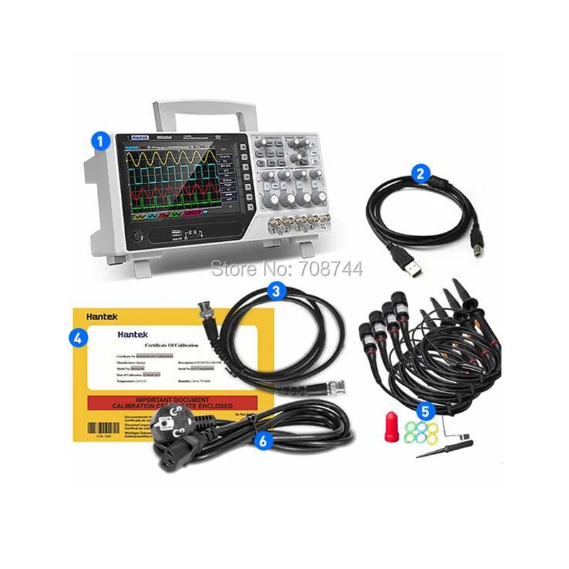 Hantek DSO4084C DSO4104C DSO4204C DSO4254C 4 Channel Digital Oscilloscope With 1CH Arbitary Function Waveform Generator