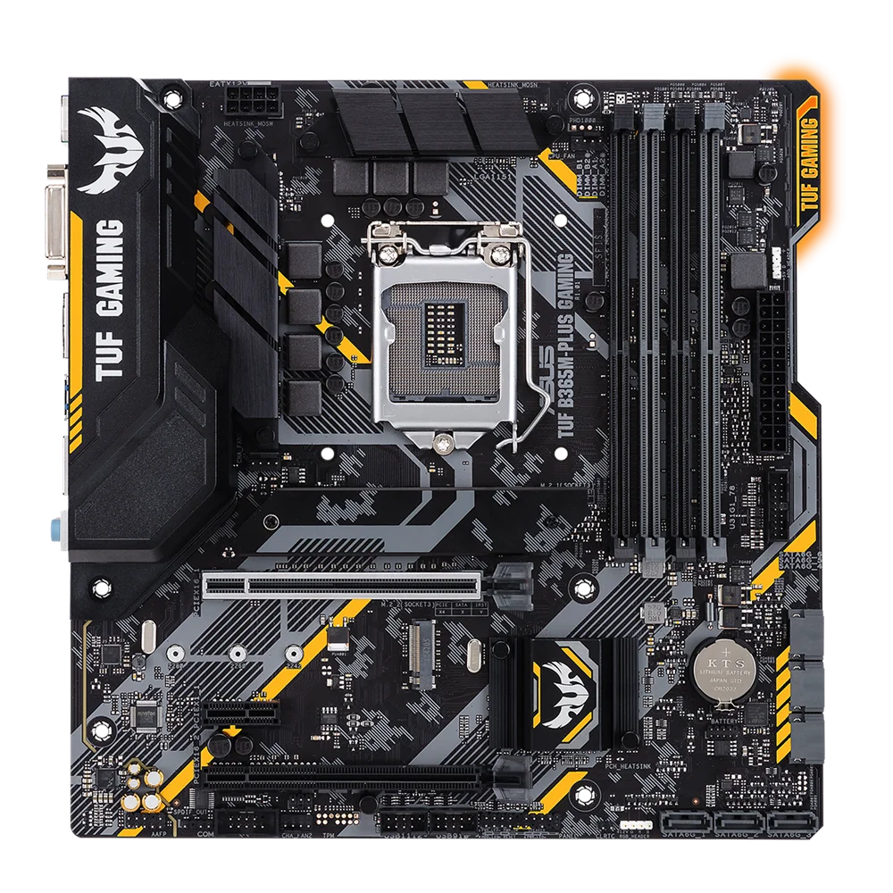 Imagem -03 - Placa-mãe Asus Tuf B365m-plus Gaming Chipconjunto B365 Soquete Lga 1151 para 8a e 9a Geração Core 8700k 9100f 9400f 9500 9700k 9600k