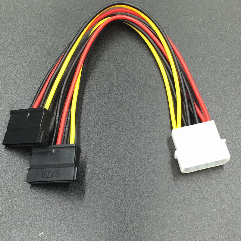 

1pcs Serial ATA SATA 4 Pin IDE Molex To 1/2/3 of 15 Pin HDD Power Adapter Cable Hot Worldwide Promotion