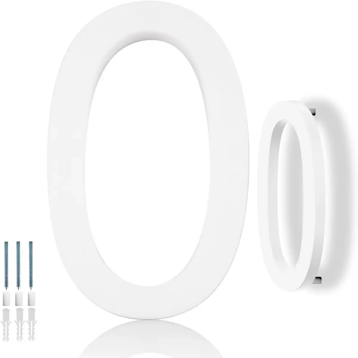 ‌5/8inch Floating House Number Sign - White Acrylic Outdoor Address Plate with 3D Numbers For Outdoor