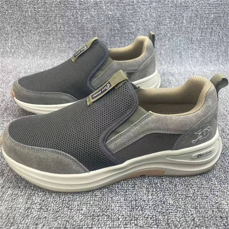 

Thiened Leather Slip-On Casual oes Men's Autumn Winter Low Cut Easy Wear Dad oes Cotton Lined Sports Leisure Footwear