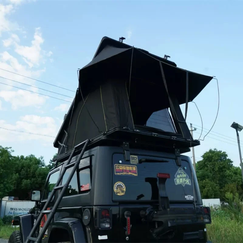 Thin Lightweight Aluminum Triangular Automatic Roof Top Tent Factory Supply Truck Camping
