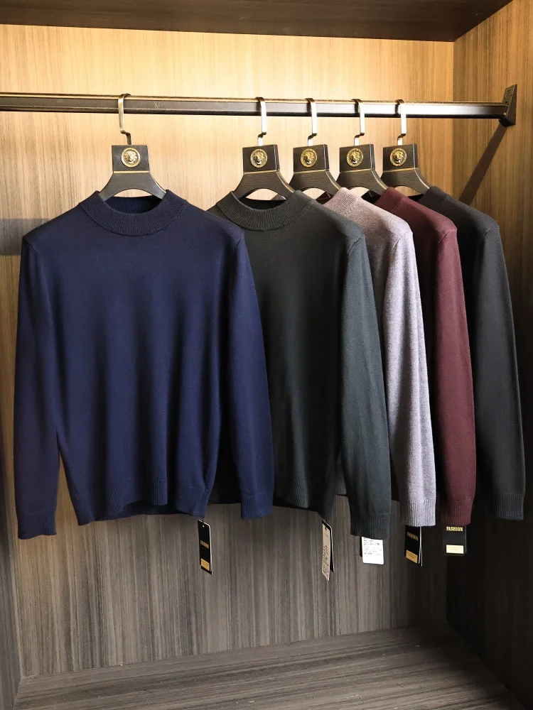 Soft Knitted Men's round Neck Sweater Fashionable Urban Style Autumn Winter Warm Cozy Blend Fashionable Trendy Knitwear