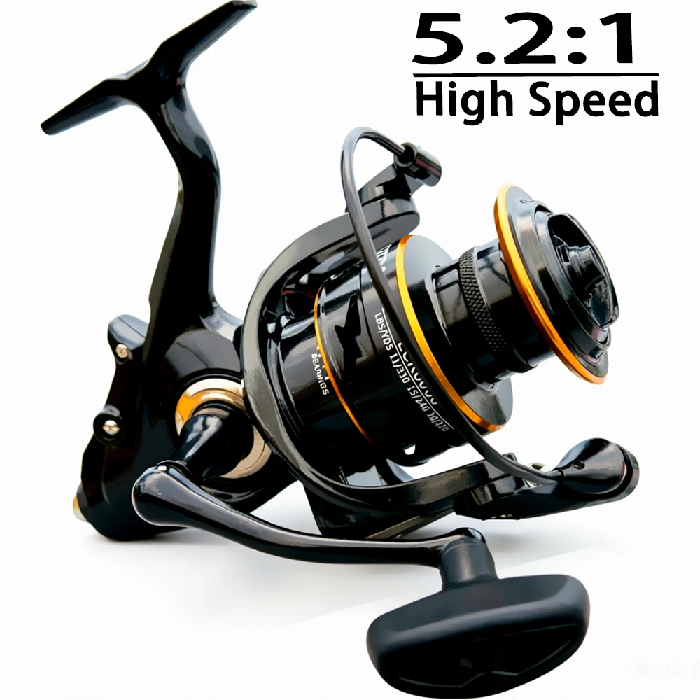 スピニングフィッシングリール-魚のアタリアラーム表示付き-バックフロントデュアルドラッグ-10kg-7-1bb-52-1-3000-4000-5000-6000-コイ釣り用