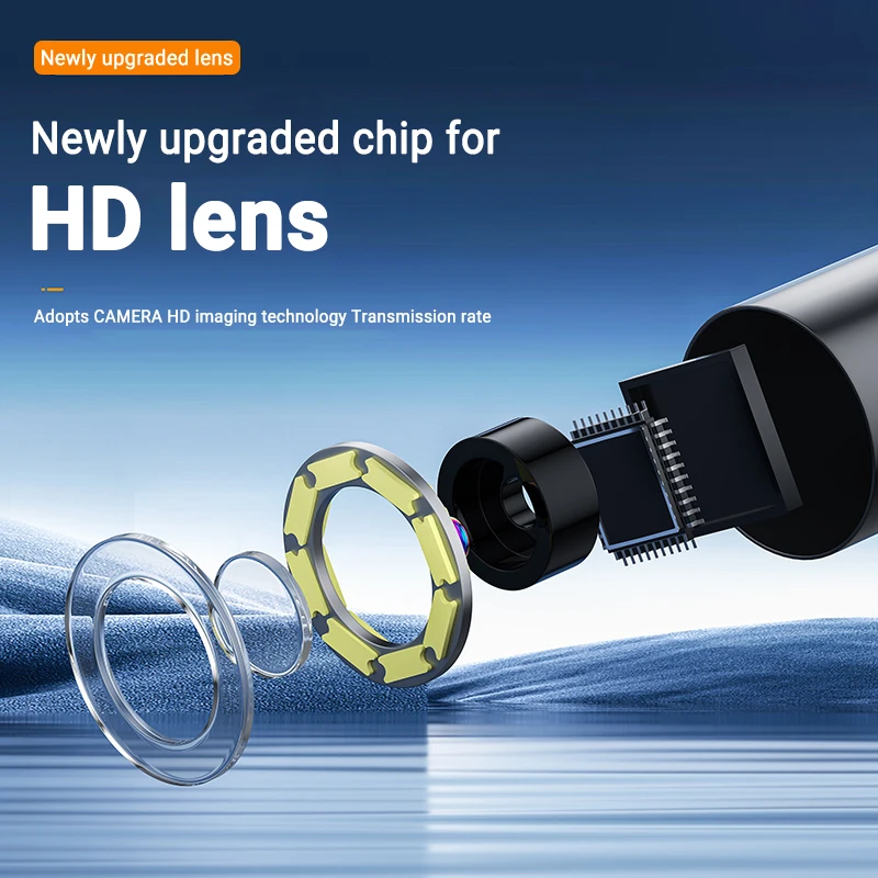 Ddcamera câmera endoscópica industrial com tela ips de 4.3 polegadas hd1080p câmera de inspeção digital ip67 à prova d'água com 8 luzes led