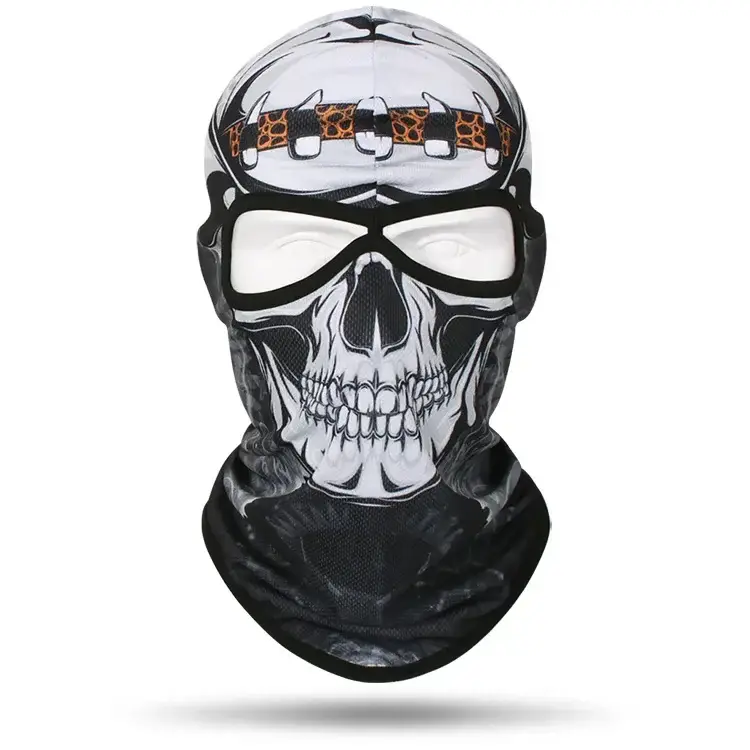 2 Holes Skull Balaclava Outdoor Motorcycle Riding Face Mask Windproof Caps Rider Head Cover Ski Masks MTB Bicycle Headgear - Image 19