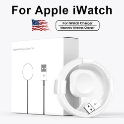 Original USB Magnetic Wireless Charger For Apple Watch Series 9 8 7 Ultra Fast Charging For iWatch 8 7 6 5 4 3 2 1 Cable Charger