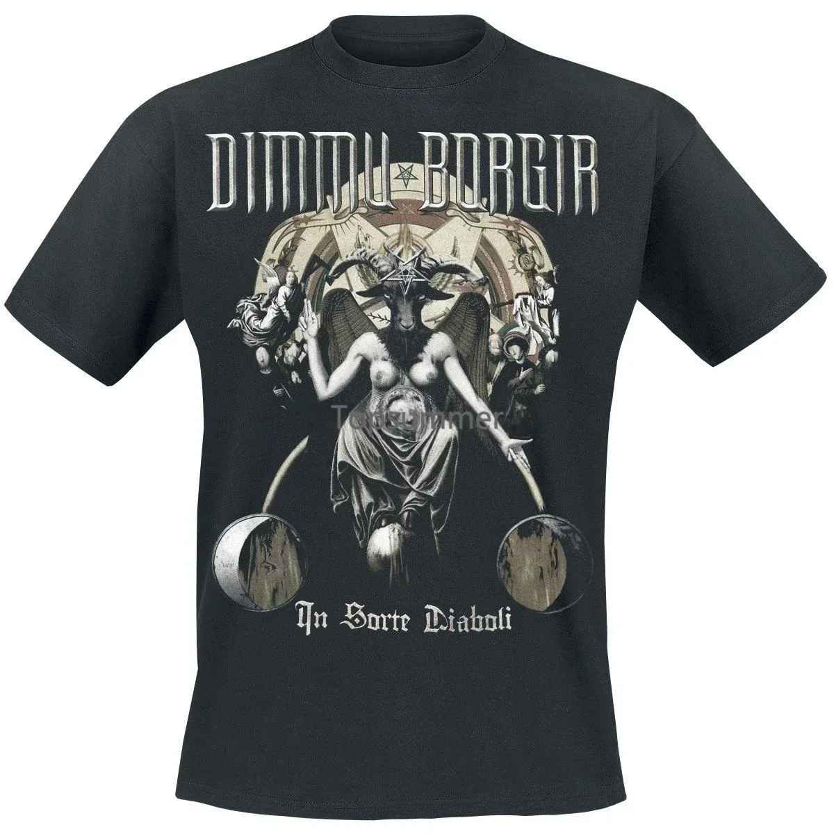 New Fashion Brand Men Tshirts In Sorte Diaboli Dimmu Borgir T-Shirt Short Sleeve Graphic T-Shirt Printed T Shirt