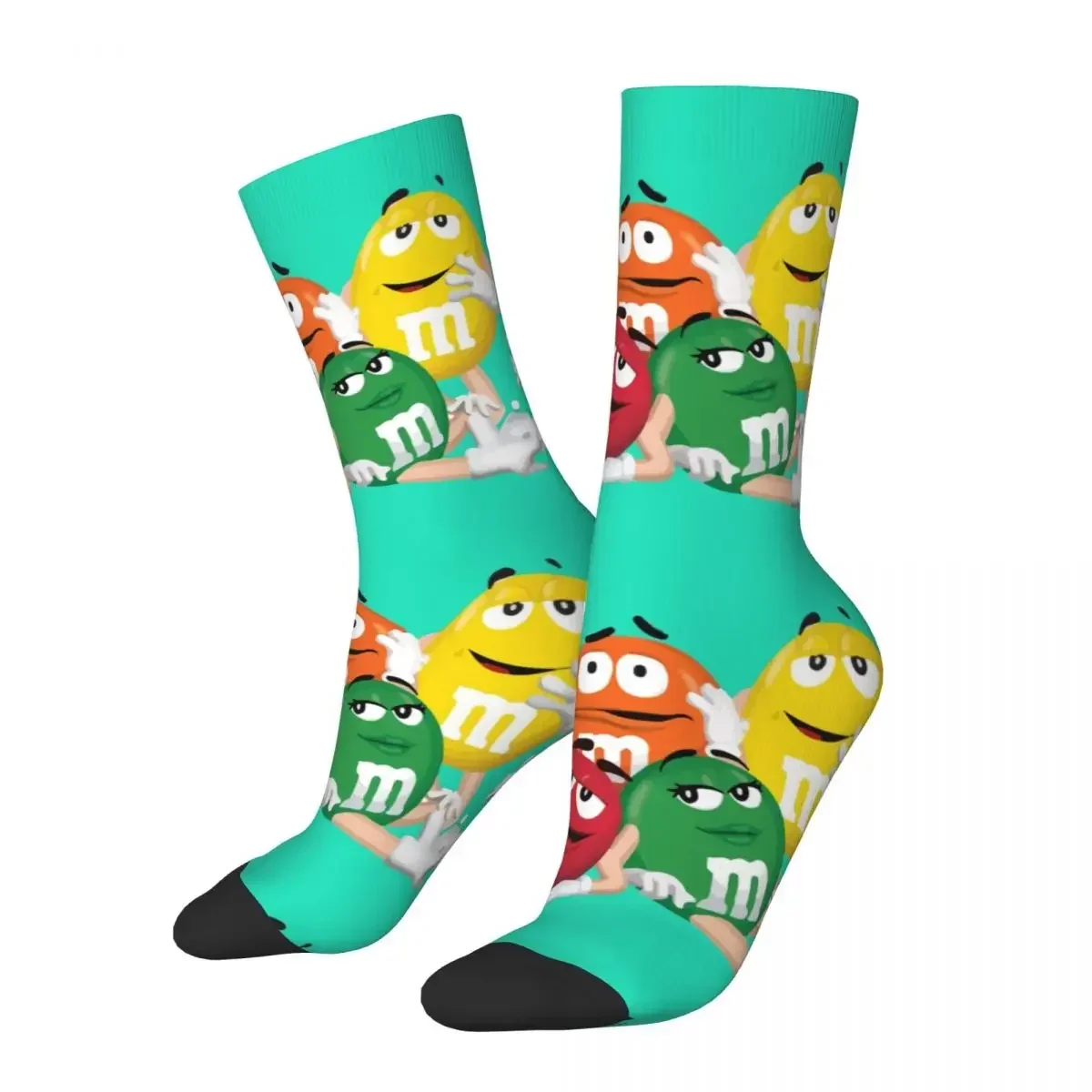 

M And M Character Baby Socks Harajuku Sweat Absorbing Stockings All Season Long Socks Accessories for Unisex Birthday Present