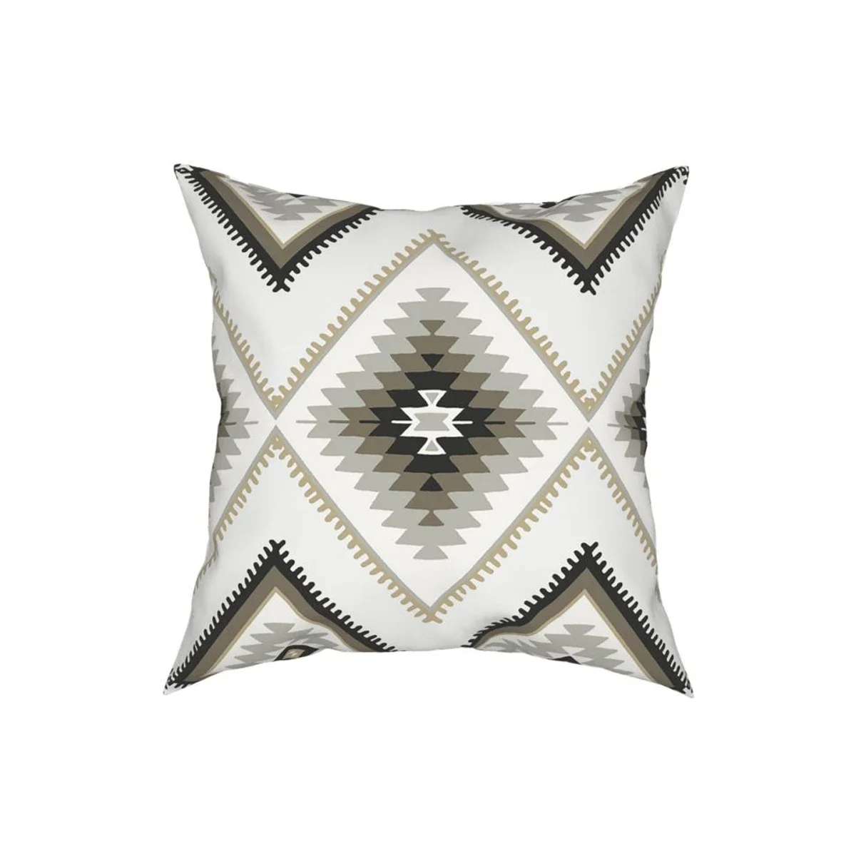 45x45cm Beige Aztec Pillow Case Turkish Kilim Navajo Moroccan Throw Pillow Boho Bohemian Pattern Tribal Decor Vintage Pillowcase