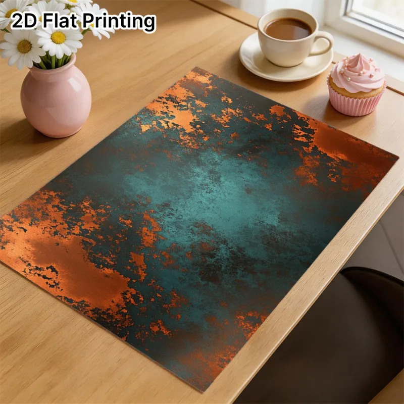 Japanese Ink Plum Printed Placemats,Heat Resistant Table Decor,Tea Room Sushi Shop Decor,Minimalist Household Dining Layout