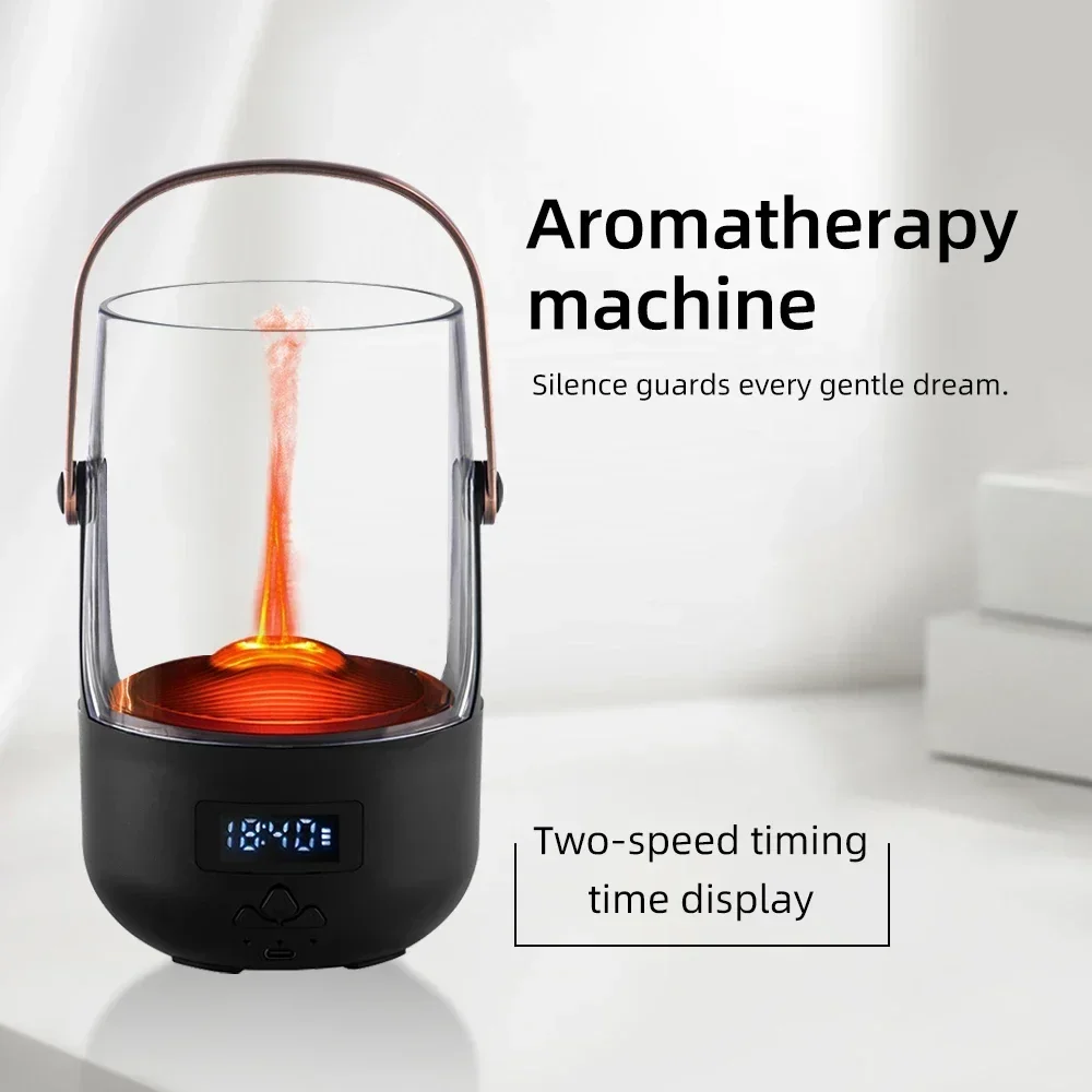 

Ретро-увлажнитель в подарок, 200 мл, диффузор с эффектом пламени, с окружающим освещением и автоматическим отключением безопасности