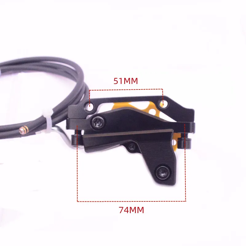 XOD E-bike Scooter Hydraulic Disc Brake 4 Pistons Electric Bike Cut Off Power Brake 2PIN waterproof plug Right side install