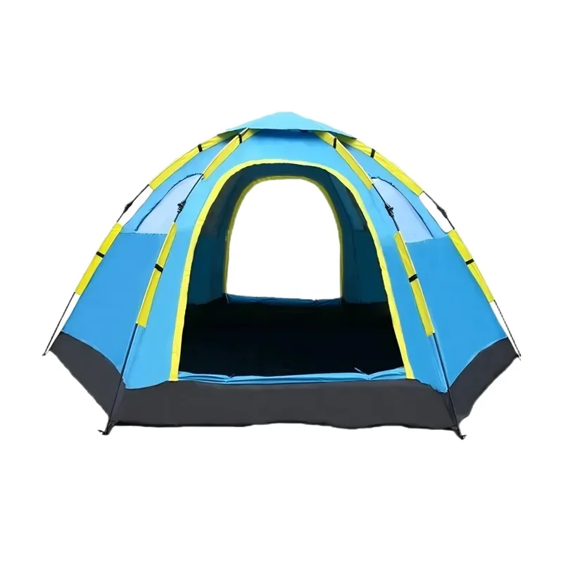 Double Layer Waterproof Camping Tent Foldable Outdoor Hiking Shelter for Family Leisure Travel Durable Material Easy Setup