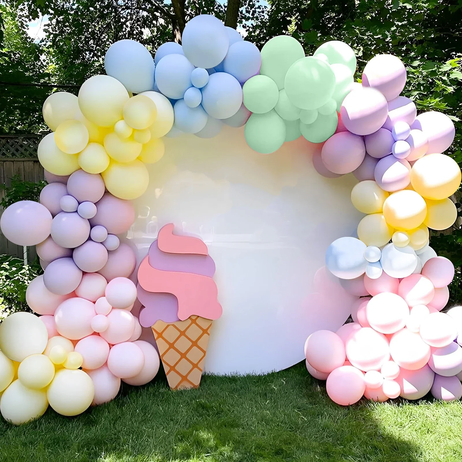 178 Stück Pastell-Ballon-Girlandenbogen-Set, Macaron, verschiedene Farben, Luftballons, Latex,