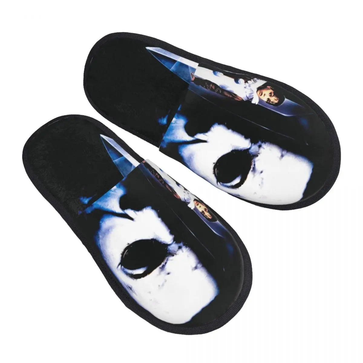 

Halloween Horror Movie Michael Myers Comfort Scuff Memory Foam Slippers Women Spa House Shoes